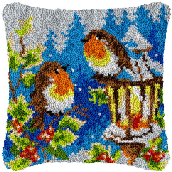 Snow Lamp - Latch Hook Pillow Kit