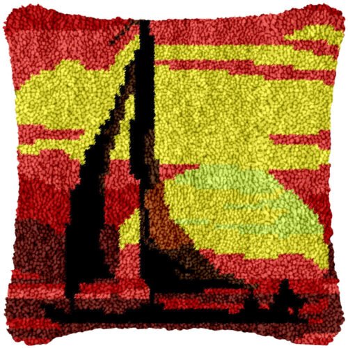 Sunset Sail - Latch Hook Pillow Kit