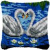 Romantic Swans - Latch Hook Pillow Kit