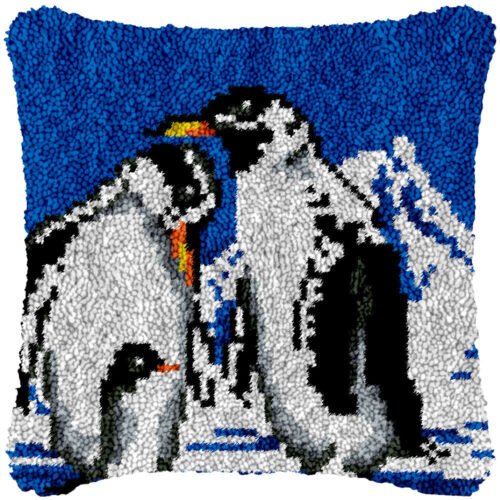 Penguin Family - Latch Hook Pillow Kit