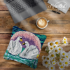 Intimate Swan Couple - Latch Hook Pillow Kit