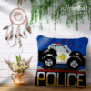 Police Car - Latch Hook Pillow Kit