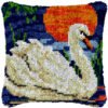 Night Swan - Latch Hook Pillow Kit