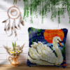 Night Swan - Latch Hook Pillow Kit