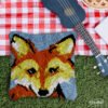 Curious Fox Cub - Latch Hook Pillow Kit