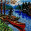 Downstream Canoe - Latch Hook Rug kit