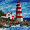 Island Lighthouse- Latch Hook Rug Kit