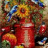 Birds and Flowers - Latch Hook Rug Kit
