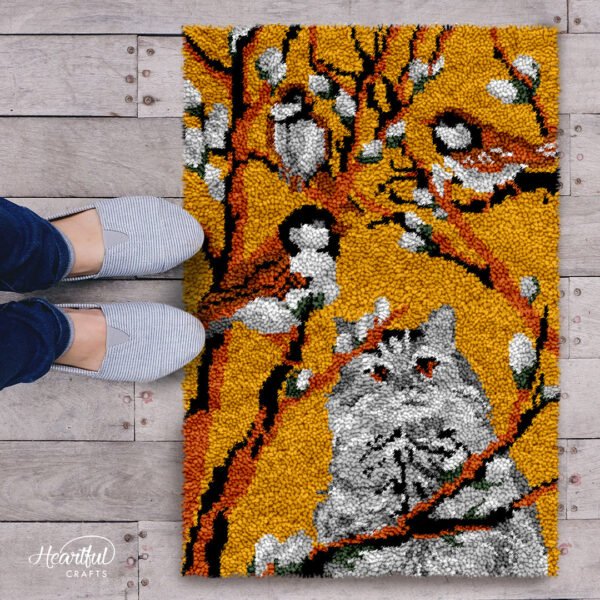 Playful Cat - Latch Hook Rug Kit