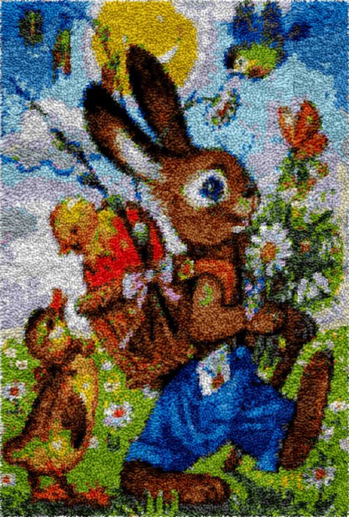 Adventurous Bunny - Latch Hook Rug Kit