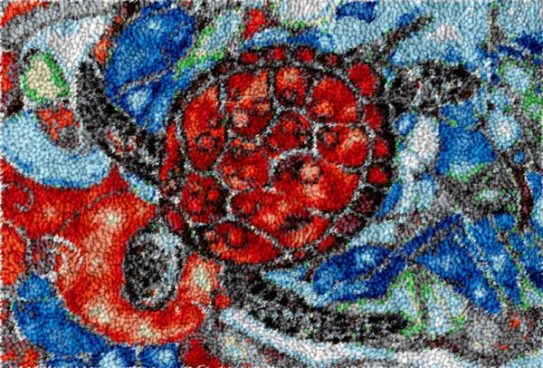 Still Life Turtle - Latch Hook Rug Kit