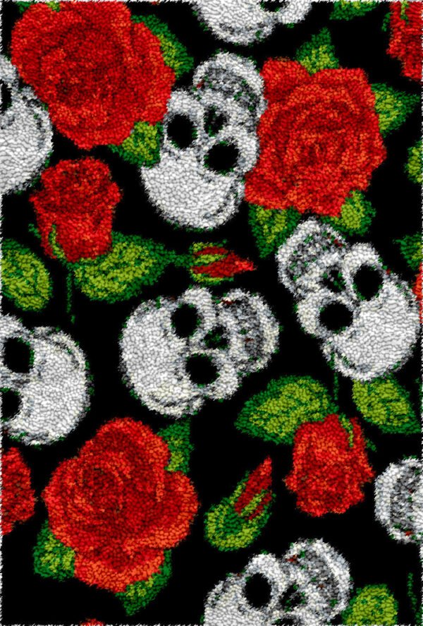 Beautiful Skulls - Latch Hook Rug Kit