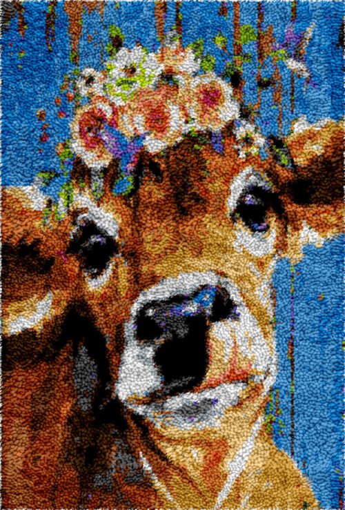 Princess Cow - Latch Hook Rug Kit