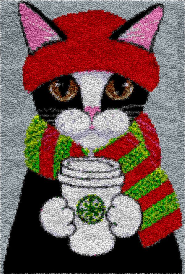 Sophisticated Cat - Latch Hook Rug Kit