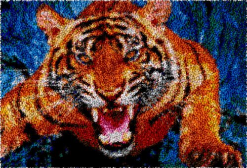 Feral Tiger - Latch Hook Rug Kit