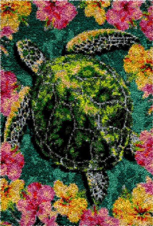 Hawaiian Sea Turtle - Latch Hook Rug Kit