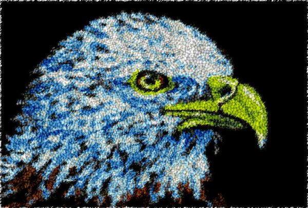 Majestic Bald Eagle - Latch Hook Rug Kit
