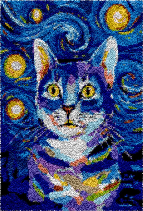 Hypnotized Cat - Latch Hook Rug Kit