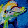 Dolphin Portrait - Latch Hook Rug Kit
