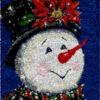 Rosy Snowman - Latch Hook Rug Kit