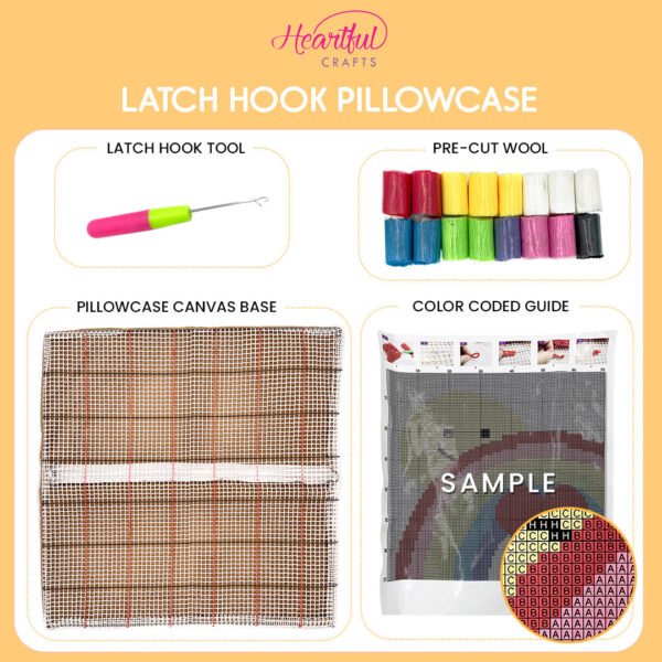 Curious Swan - Latch Hook Pillow Kit