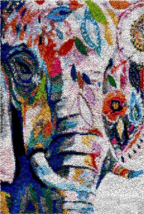 Abstract Elephant - Latch Hook Rug Kit
