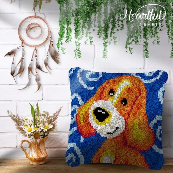 Adorable Puppy - Latch Hook Pillow Kit