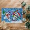 Adorable Snowmans - Latch Hook Rug Kit