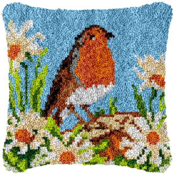 American Robin - Latch Hook Pillow Kit