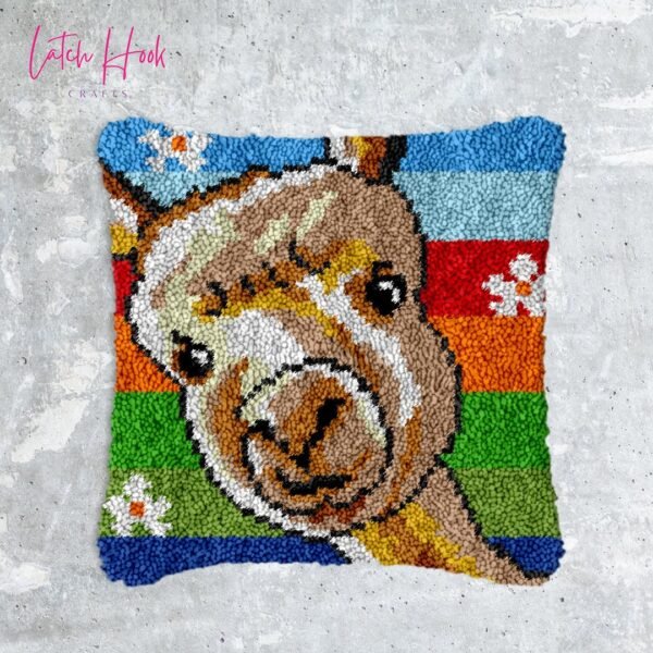 Angry Camel - Latch Hook Pillow Kit
