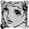 Anime Girl Sketch - Latch Hook Pillow Kit