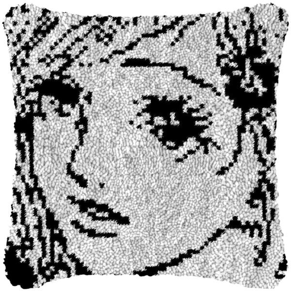 Anime Girl Sketch - Latch Hook Pillow Kit