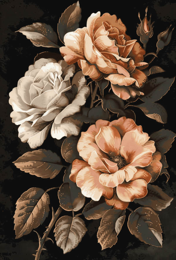 Antique Rose - Latch Hook Rug Kit
