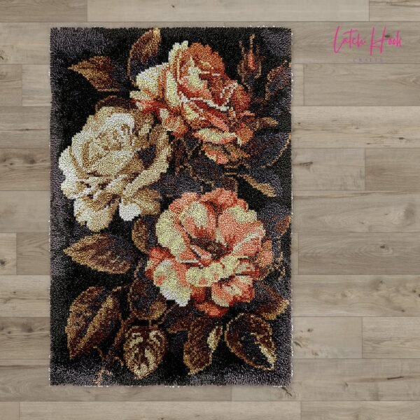 Antique Rose - Latch Hook Rug Kit