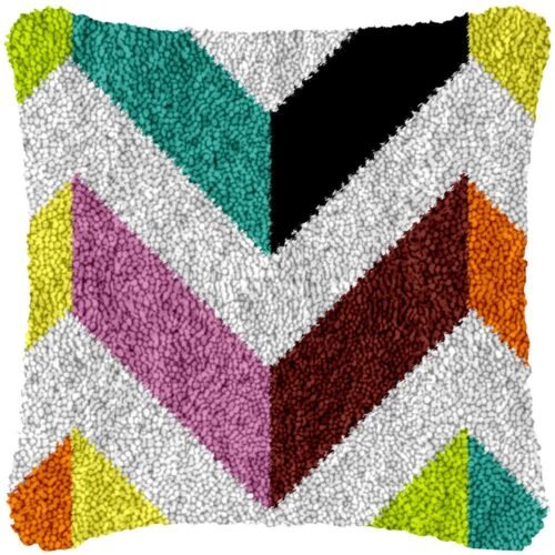 Arrow Stripes - Latch Hook Pillow Kit