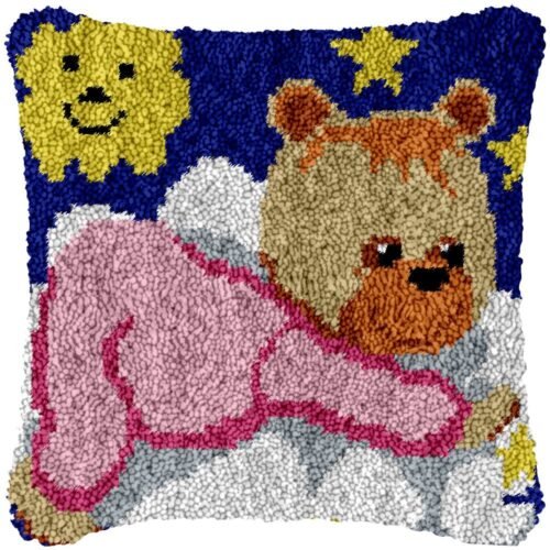 Baby Bear (Pink) - Latch Hook Pillow Kit