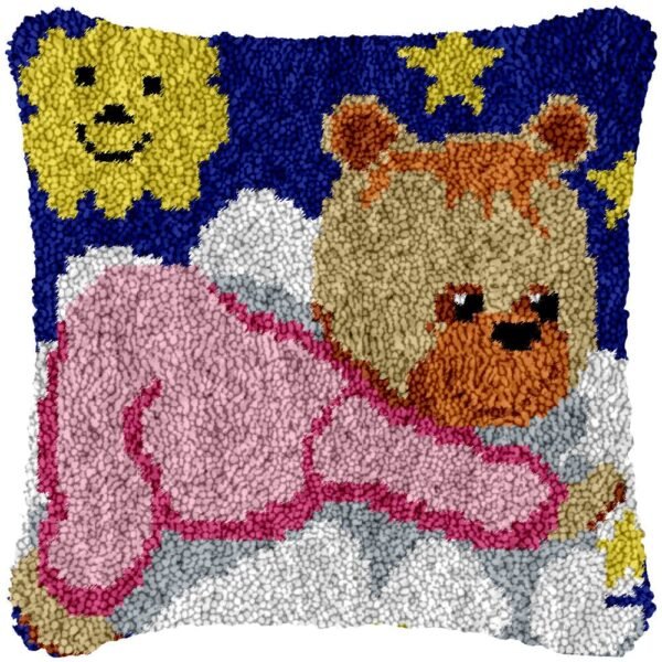 Baby Bear (Pink) - Latch Hook Pillow Kit
