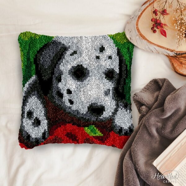 Baby Dalmatian - Latch Hook Pillow Kit