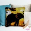 Baby Elephant Shadow - Latch Hook Pillow Kit