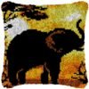 Baby Elephant Shadow - Latch Hook Pillow Kit