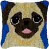 Baby Pug - Latch Hook Pillow Kit