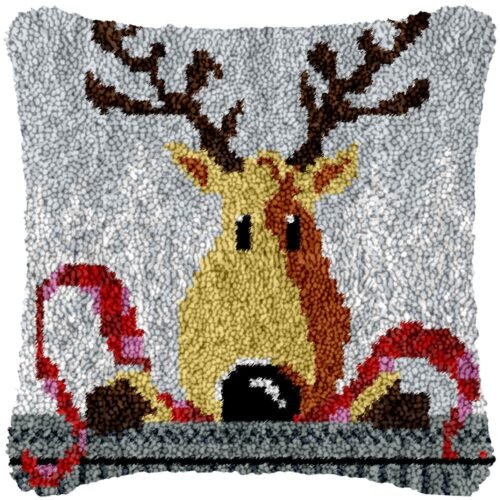 Baby Reindeer - Latch Hook Pillow Kit