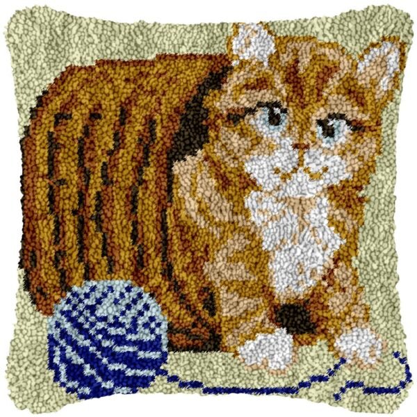 Ball of Yarn - Latch Hook Pillow Kit