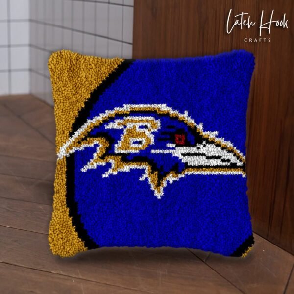 Baltimore Ravens - Latch Hook Pillow Kit