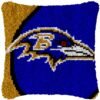 Baltimore Ravens - Latch Hook Pillow Kit