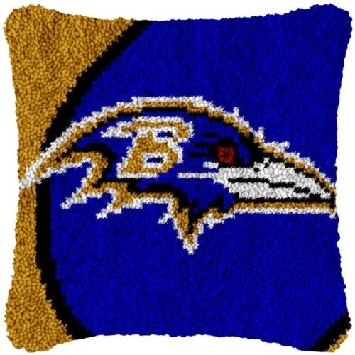 Baltimore Ravens - Latch Hook Pillow Kit
