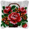 Basket of Roses - Latch Hook Pillow Kit
