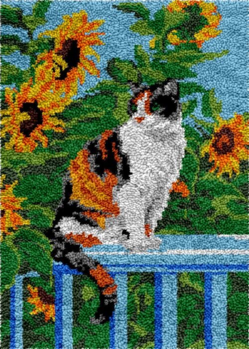 Basking in Sunflowers - Latch Hook Rug Kit