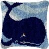 Big Blue Whale - Latch Hook Pillow Kit