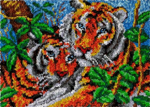 Big Cat Lovers - Latch Hook Rug Kit